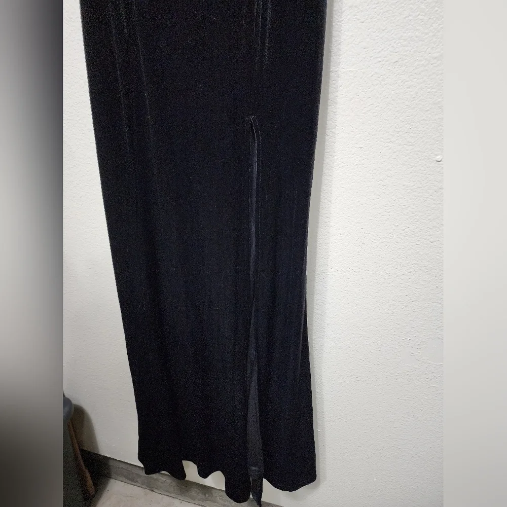 Lulus Captivating Silhouette Black Velvet Off-the-Shoulder Maxi Dress L Wedding